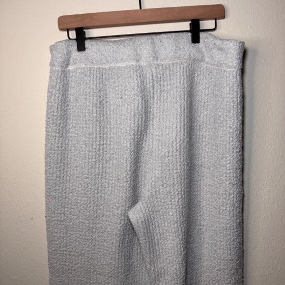 Aerie Wide Leg Sweatpants Size XL Gray Textured Lounge Pants Cozy Knit Comfort - Picture 6 of 6